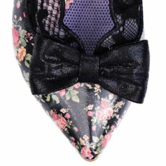 Irregular Choice Marma Ladies Size 42 in BLACK - Low Heel Rococo Style Shoes NIB - Picture 5 of 14